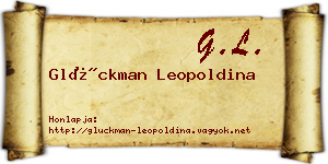 Glückman Leopoldina névjegykártya